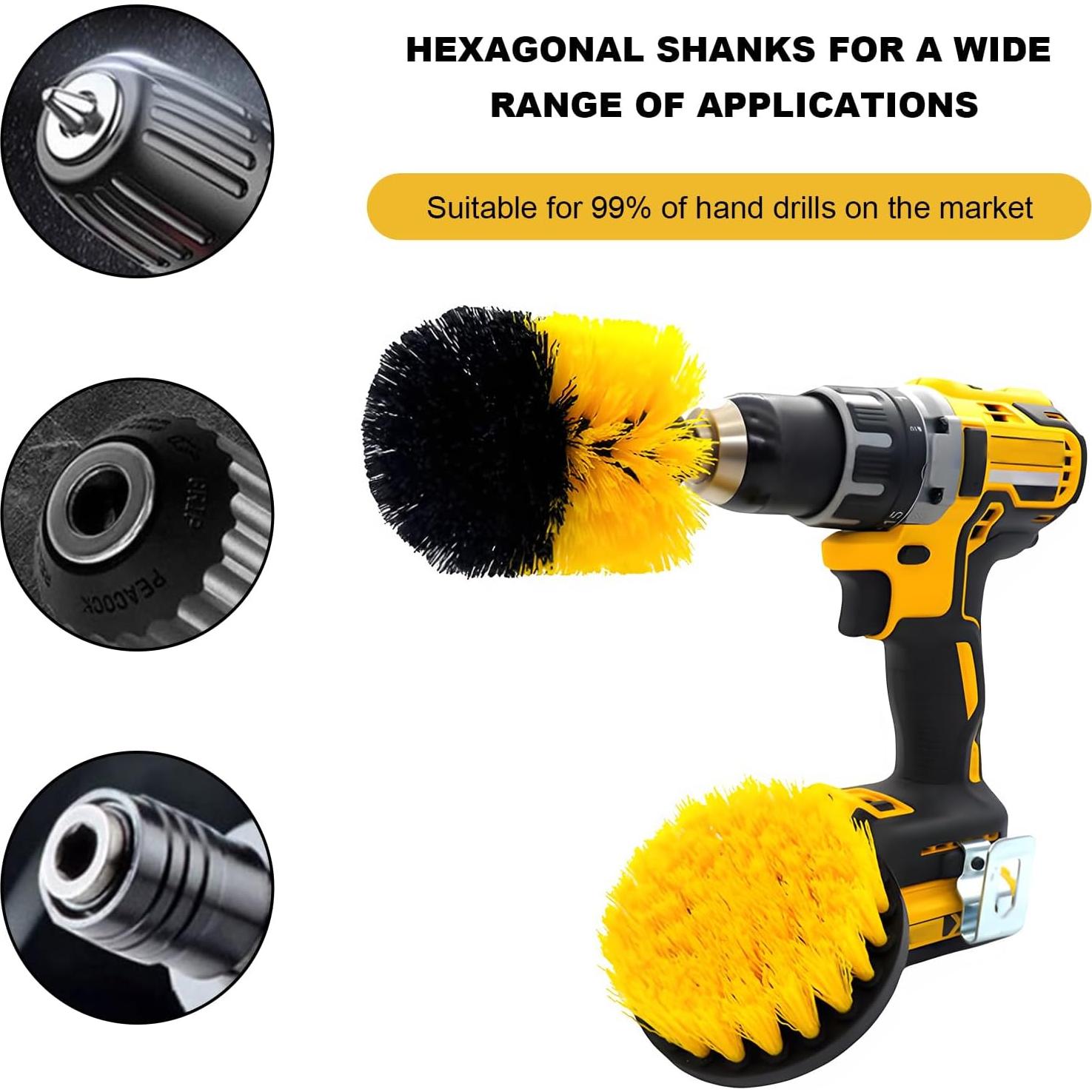 Juego de Accesorios de Cepillo de Taladro MUQIDA 6 Piezas