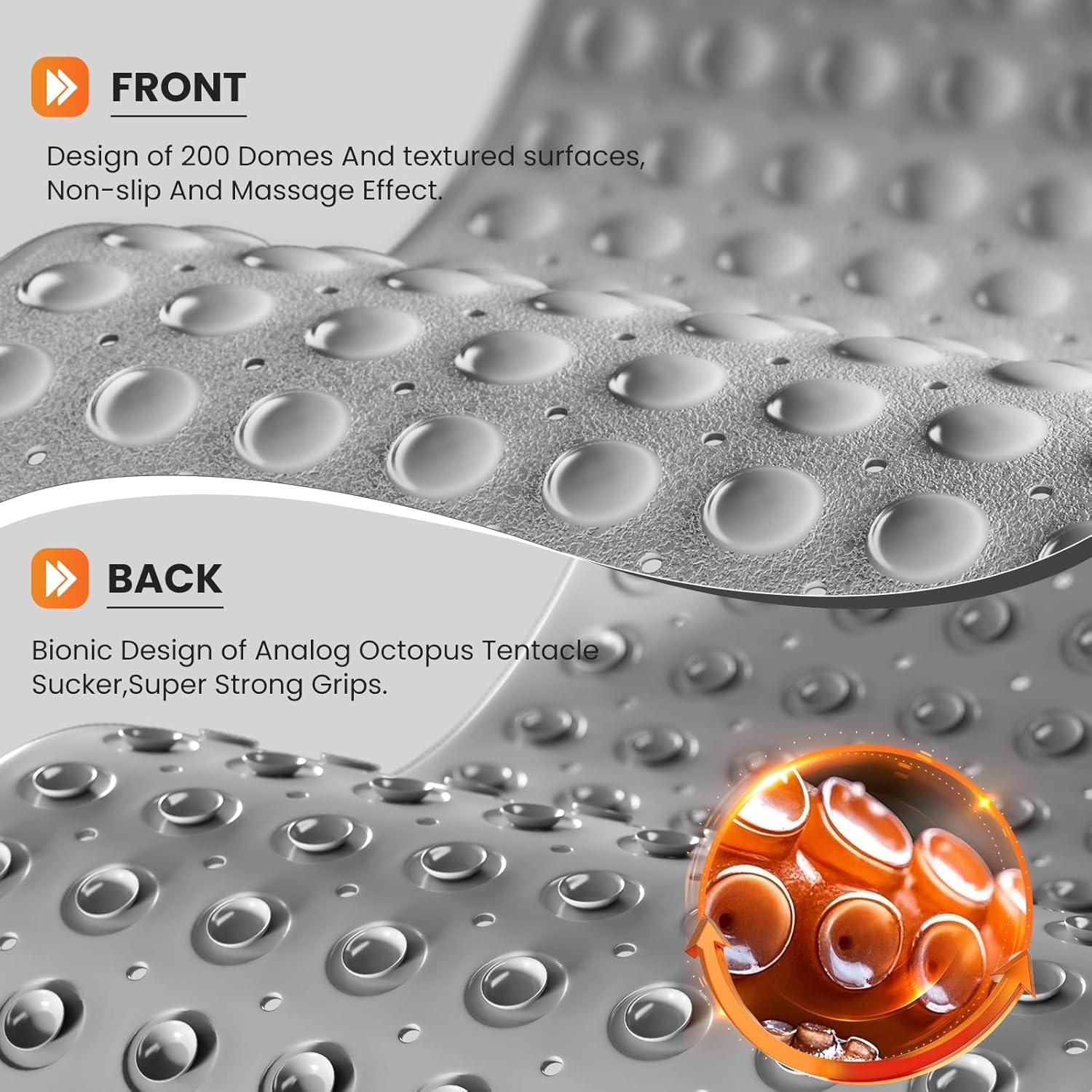 Alfombrilla Antideslizante Krussier 99x41 cm Gris Lavable