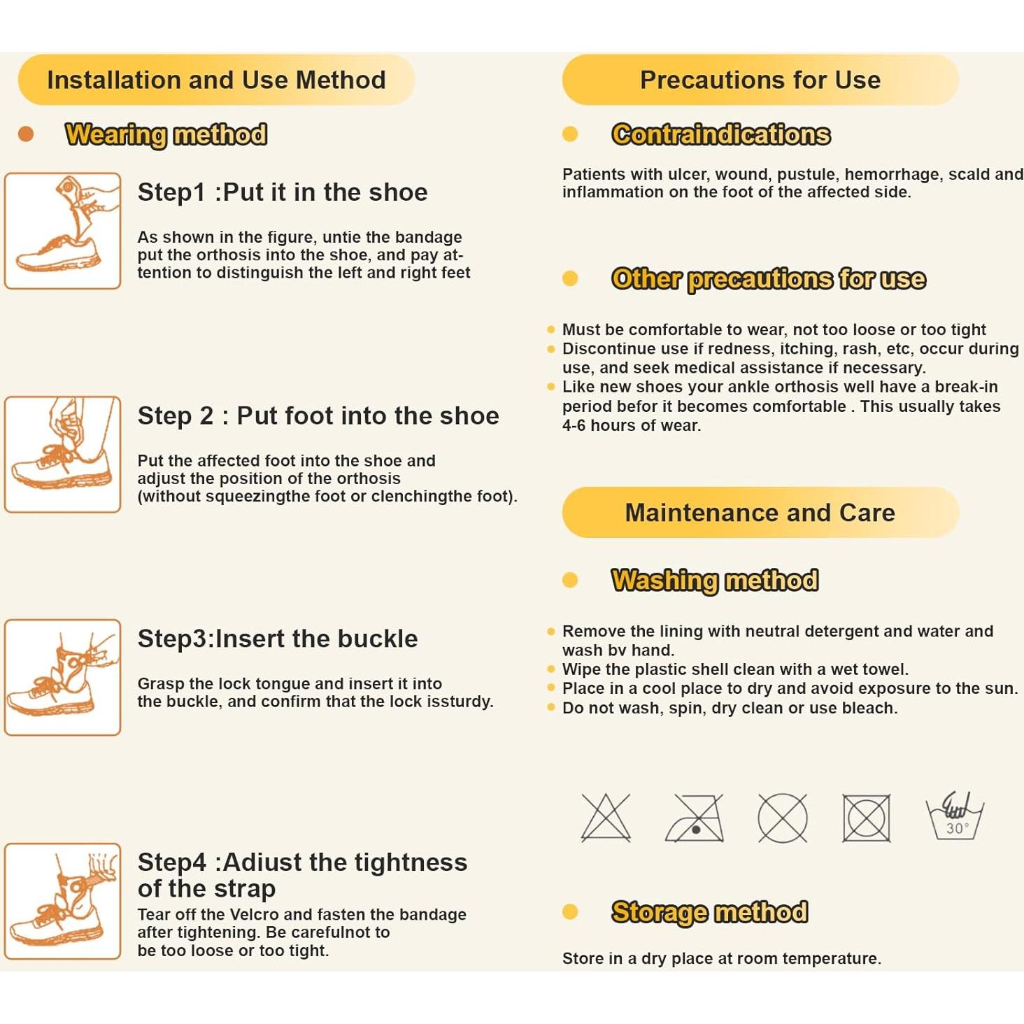 Férula AFO para Caída del Pie Yuecan - Ortesis de Tobillo y Pie