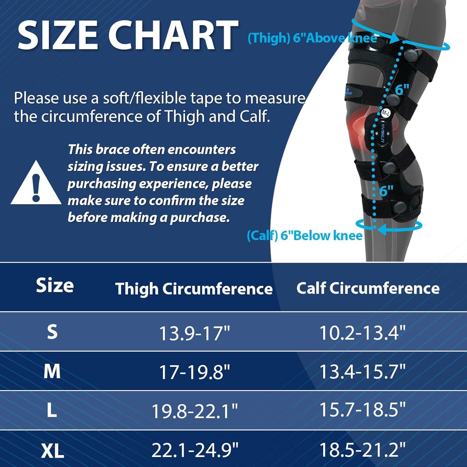 Férula Ortopédica para Rodilla Nvorliy - Ajuste Pequeño Izquierda