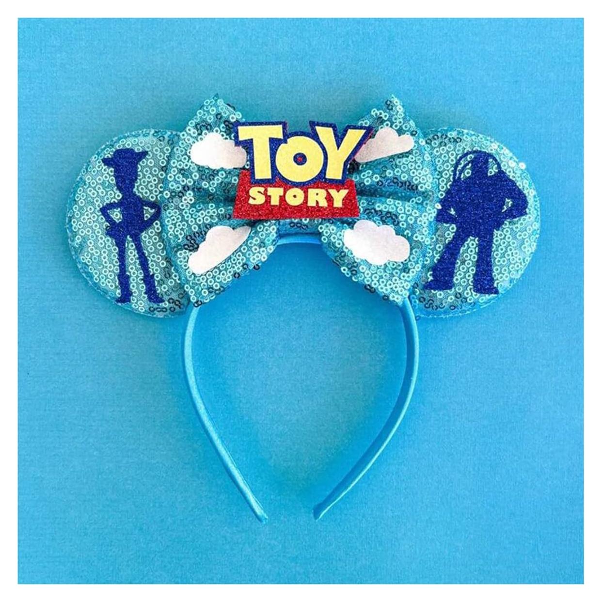 Diadema de Orejas de Ratón Atvscay con Lentejuelas Azul