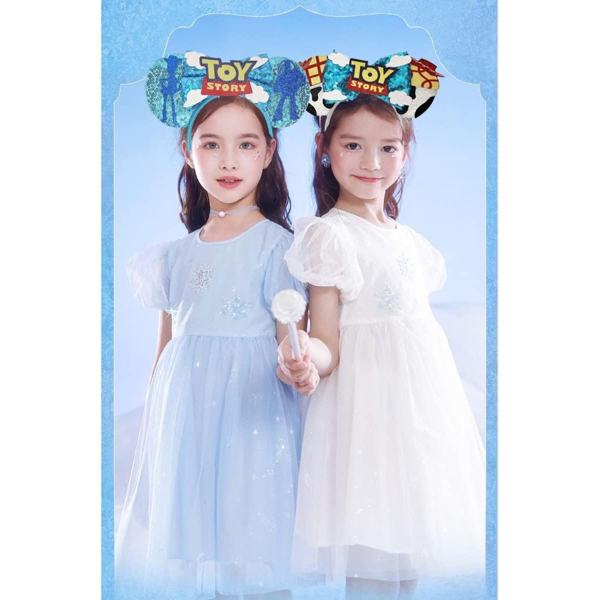 Diadema de Orejas de Ratón Atvscay con Lentejuelas Azul