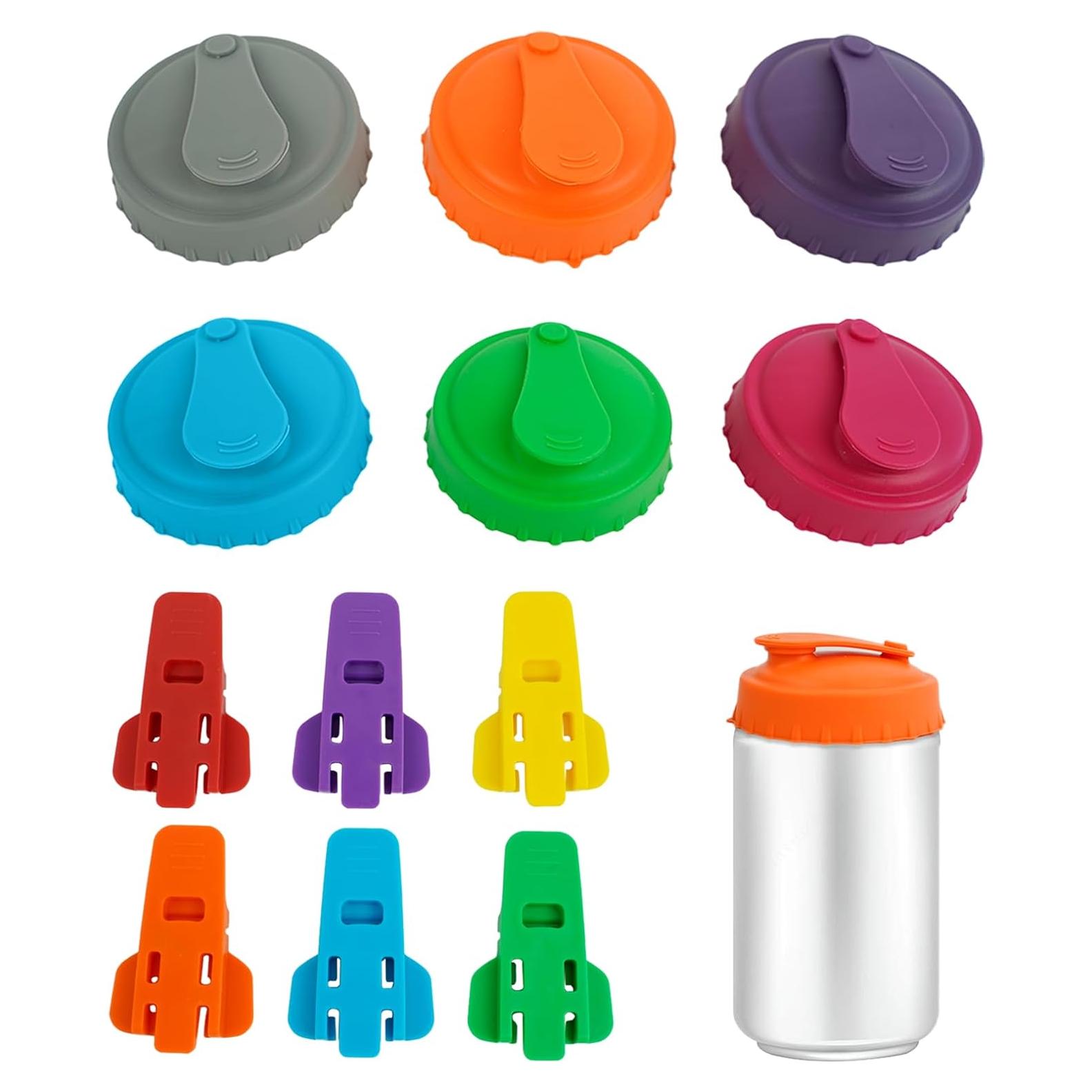 Cubiertas de Latas de Soda YONHTUTU 12 PCS Silicona Reutilizables