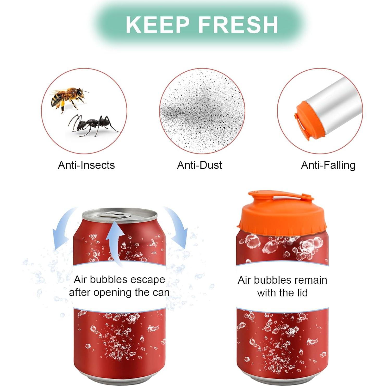 Cubiertas de Latas de Soda YONHTUTU 12 PCS Silicona Reutilizables