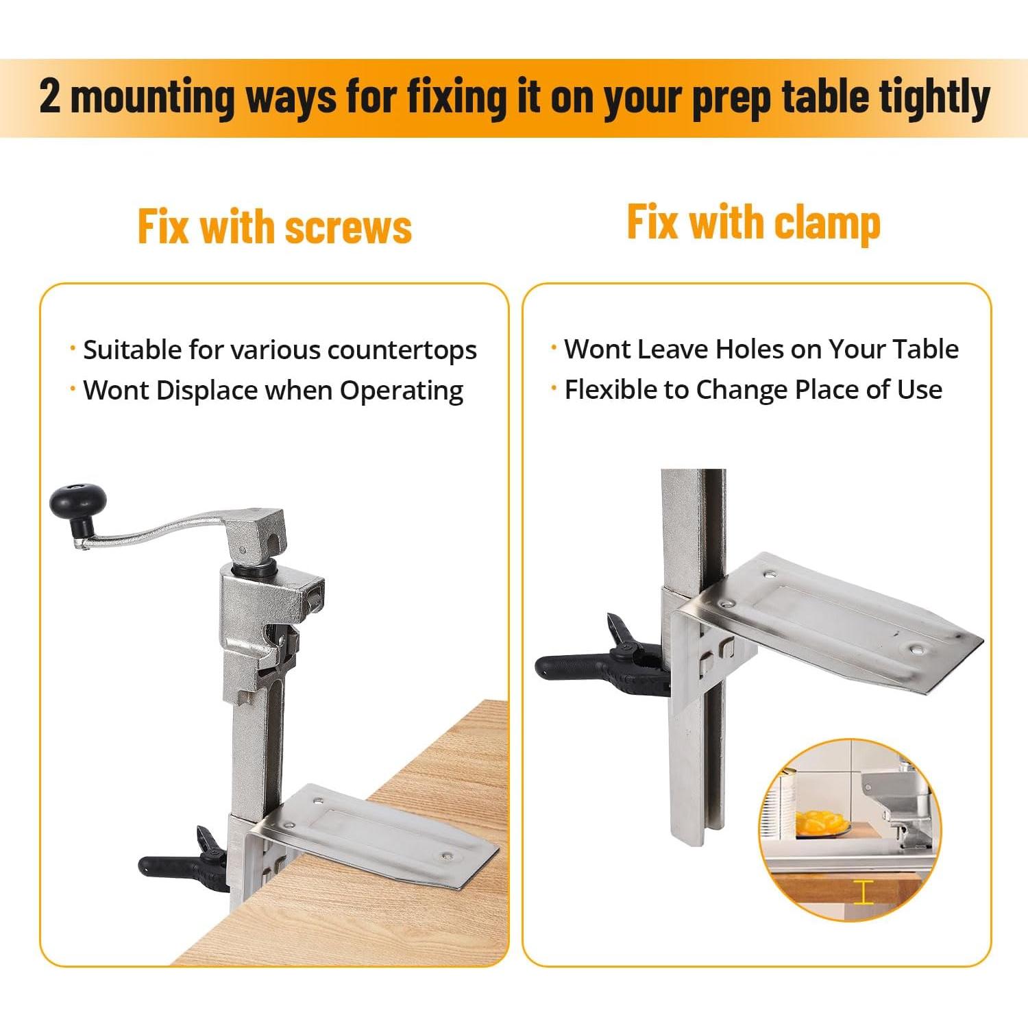 Abrelatas de mesa manual Towallmark con cuchilla de acero inoxidable