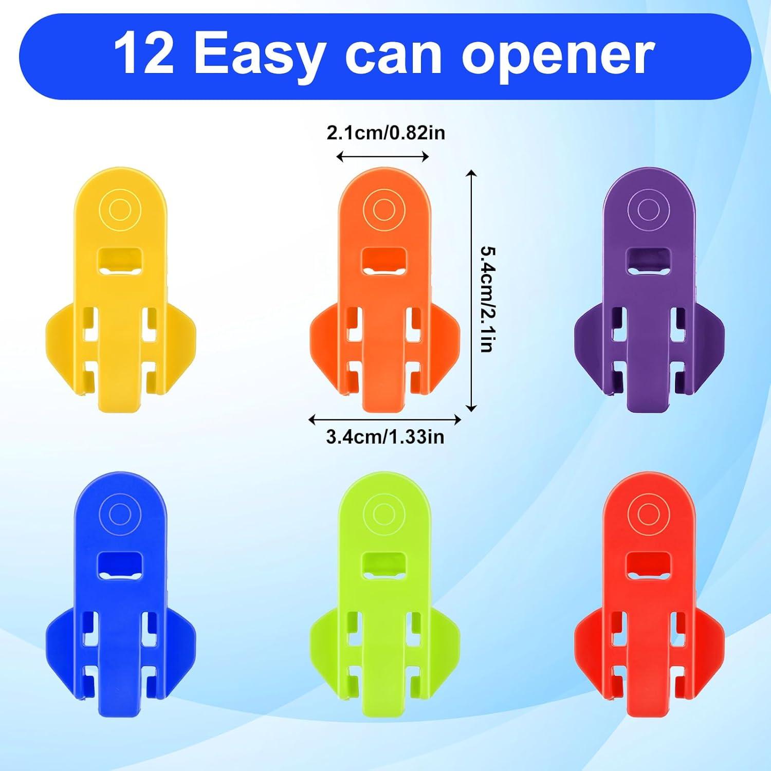 Juego de 12 Abre Latas Manual Teaaha Multicolor 5.4x3.4cm
