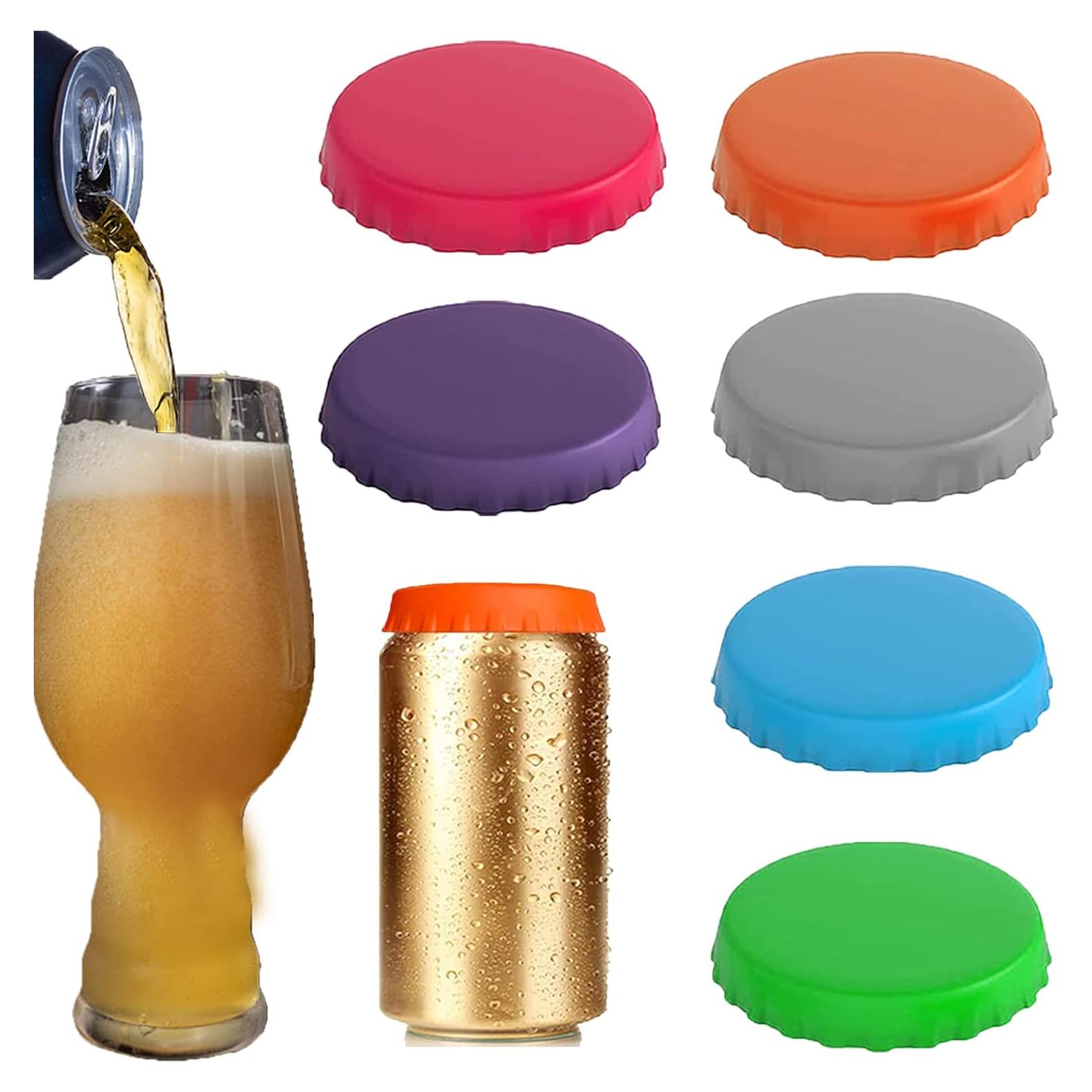 Paquete de 6 tapas de silicona SRXAMZus para latas 5.33 cm