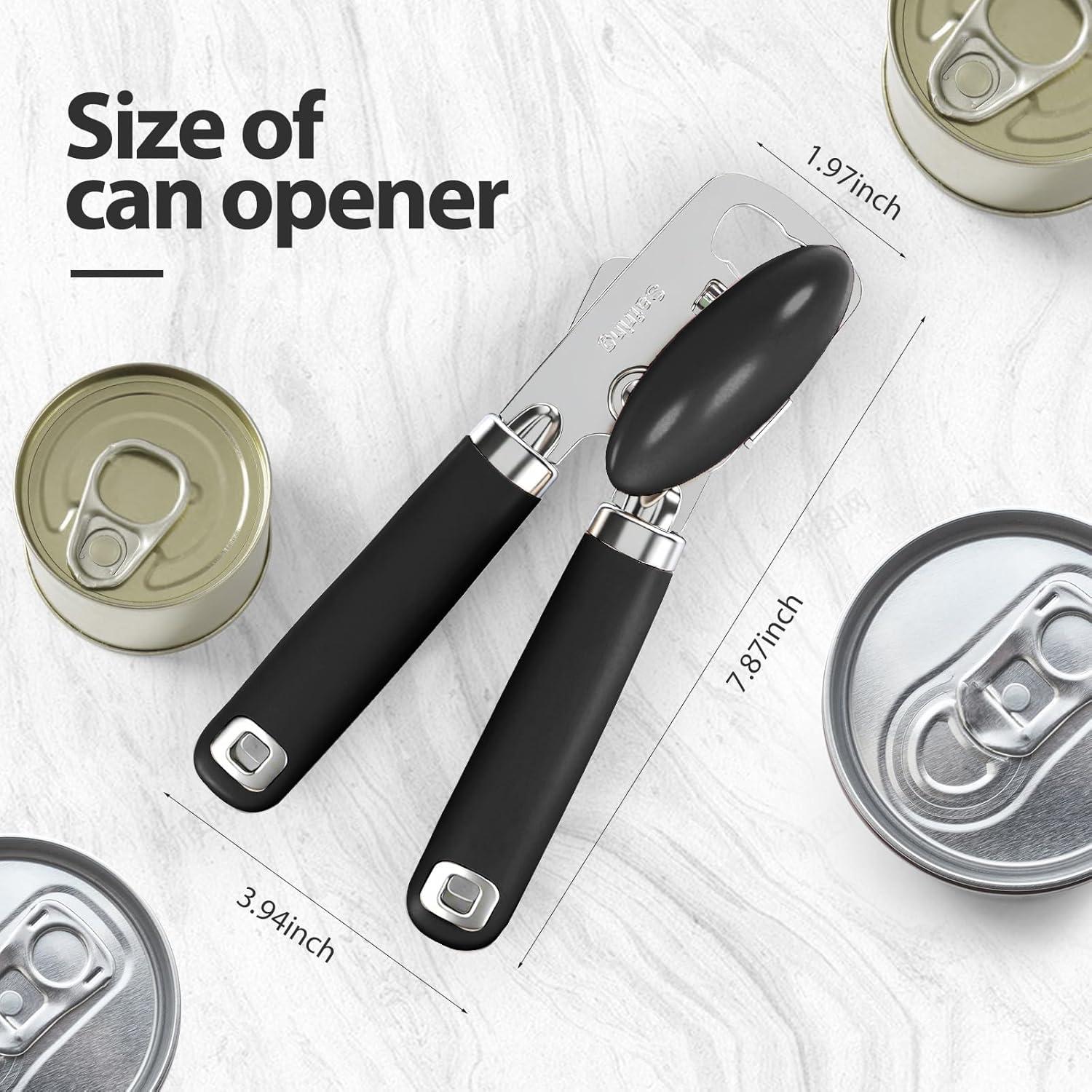 Abrelatas Manual Safring Acero Inoxidable Ergonomico Negro