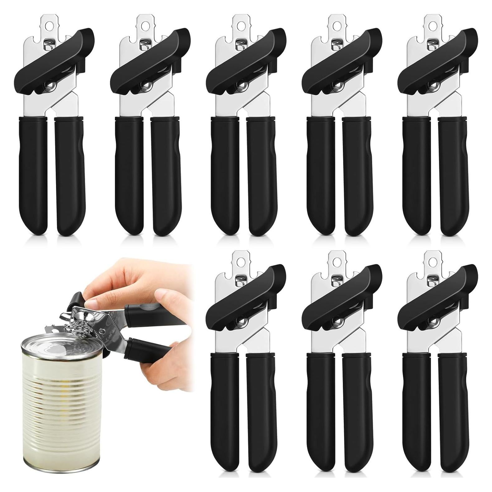 Set de 8 Abrelatas Manuales Gisafai de Acero Inoxidable 3 en 1