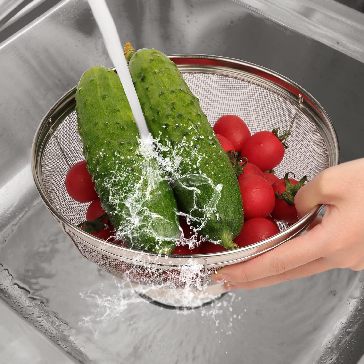 Coladores de Acero Inoxidable Tiawudi 5 Piezas 18/8