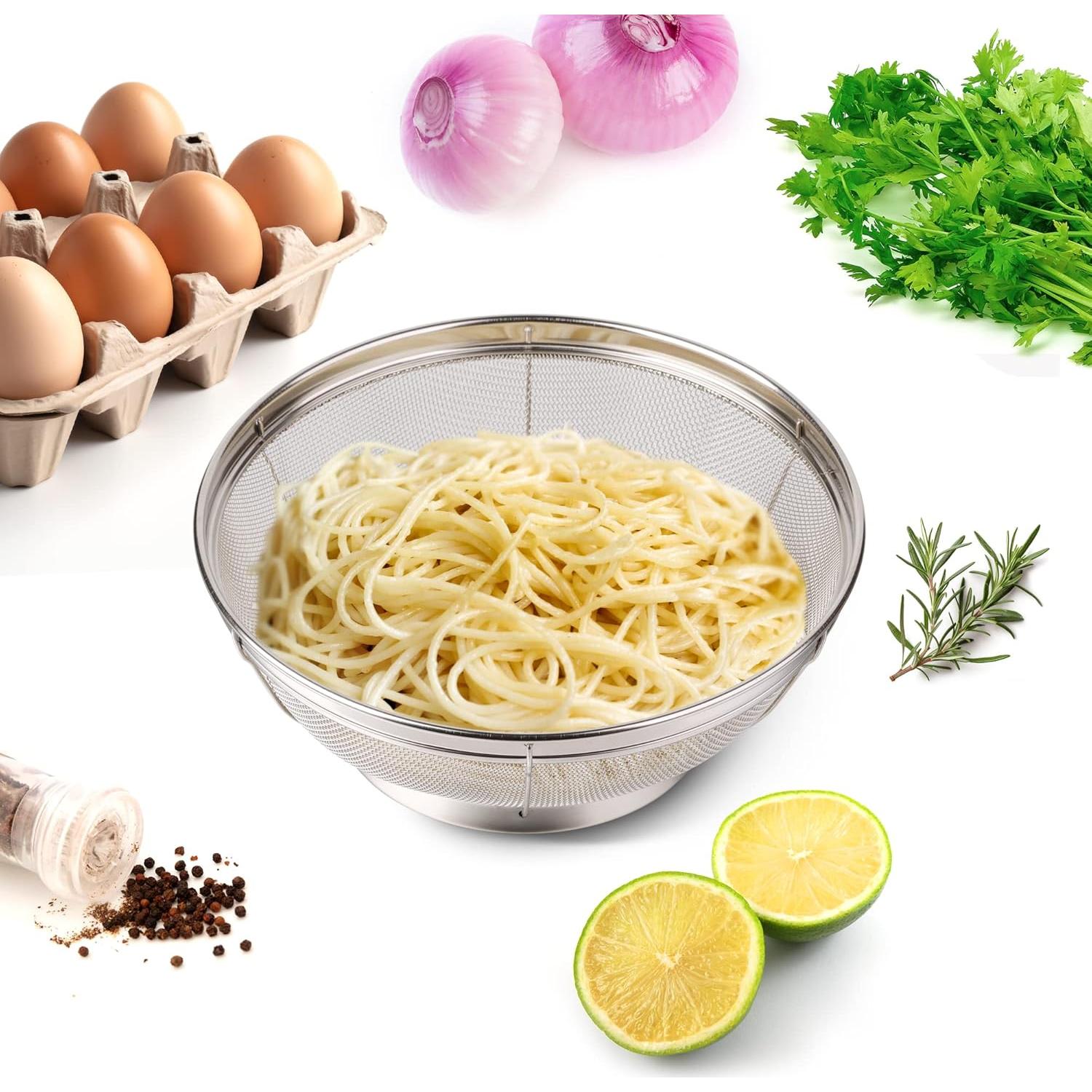 Coladores de Acero Inoxidable Tiawudi 5 Piezas 18/8