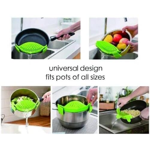 Colador de Silicona Clip-On Genérico 20.3x10.2 cm Gris