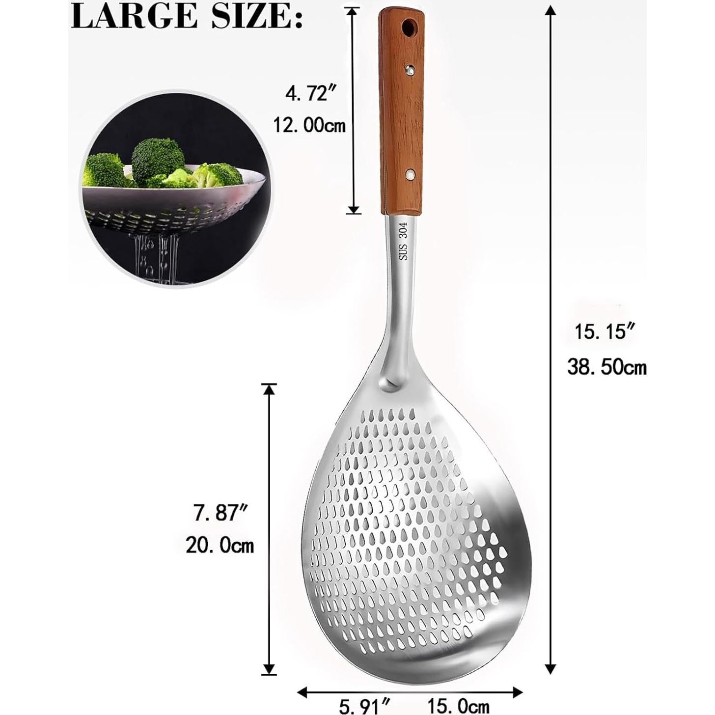 Colador de Acero Inoxidable ANMIOU 14.73 cm Malla Fina Universal