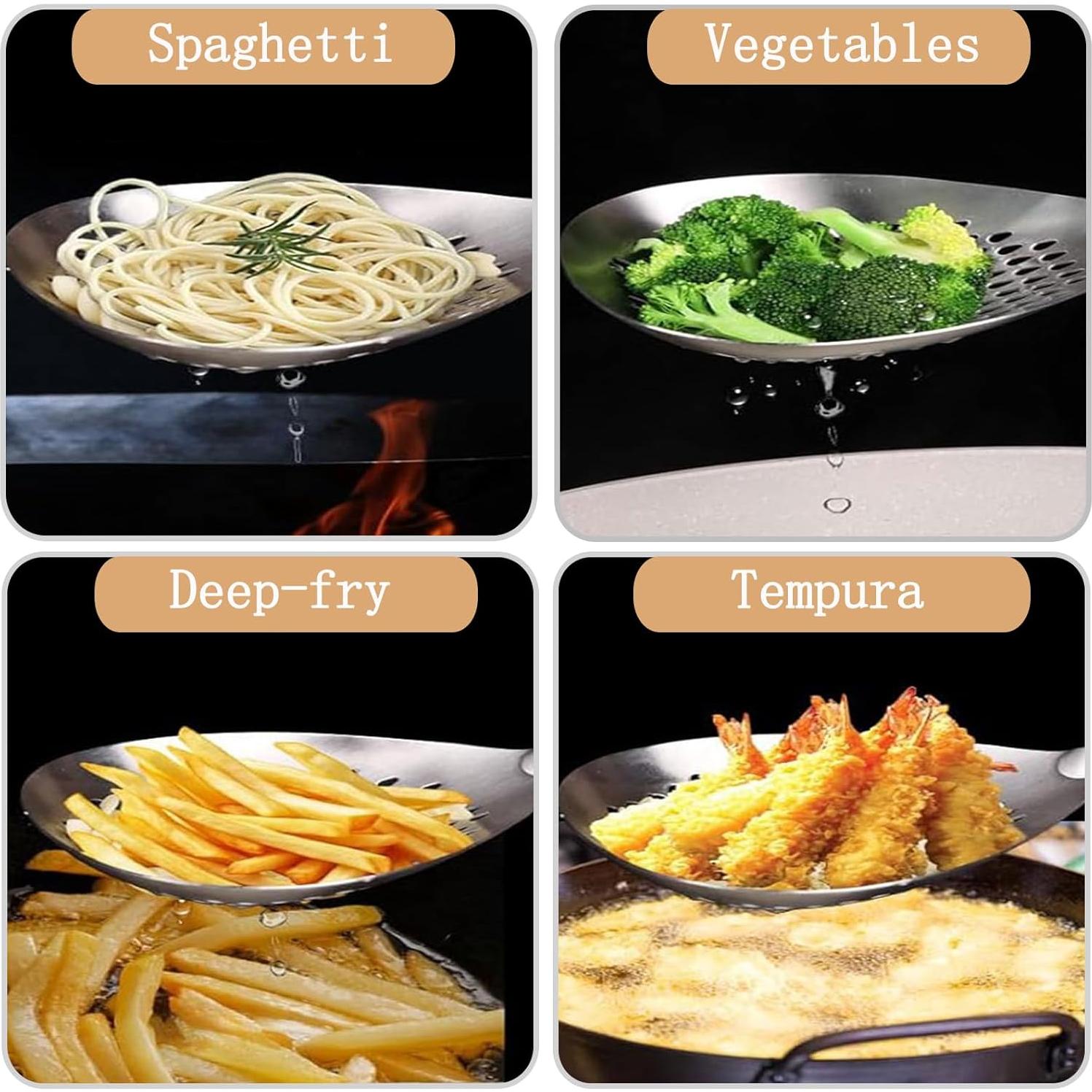 Colador de Acero Inoxidable ANMIOU 14.73 cm Malla Fina Universal