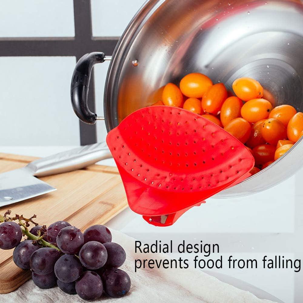 2 Clips de Drenaje de Silicona HHGZON para Olla y Sartén