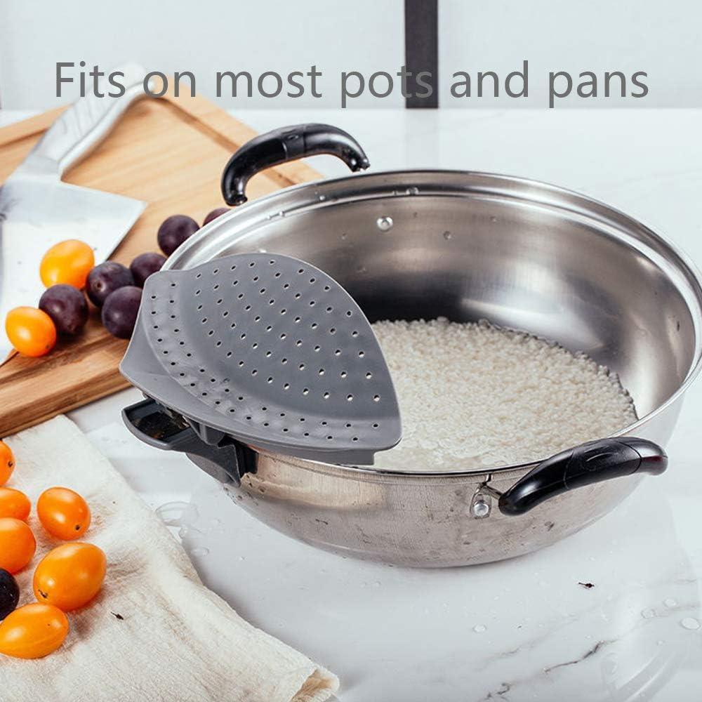 2 Clips de Drenaje de Silicona HHGZON para Olla y Sartén