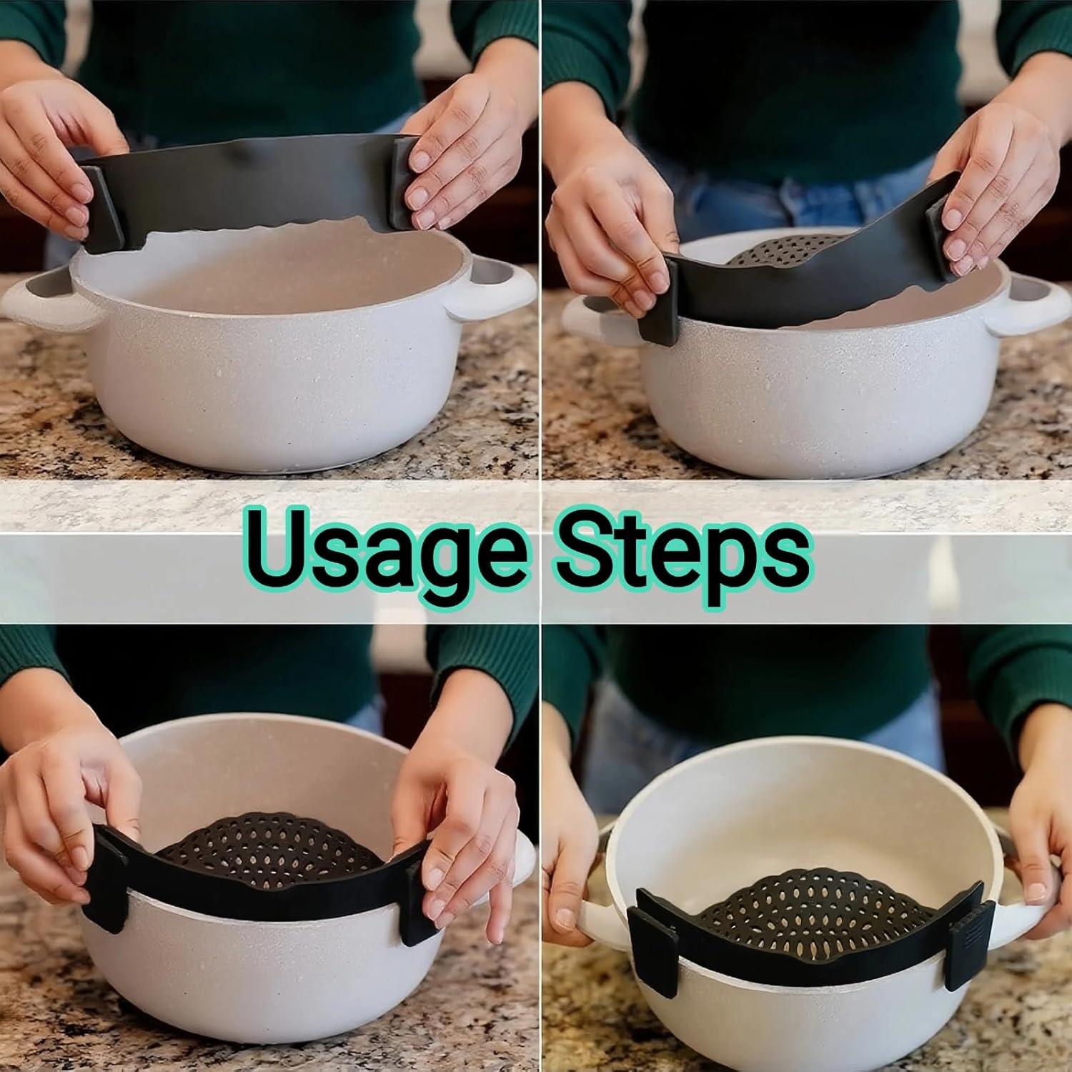 Pack 2 Coladores de Silicona Clip-on Regaliafurn - Drenaje Rápido