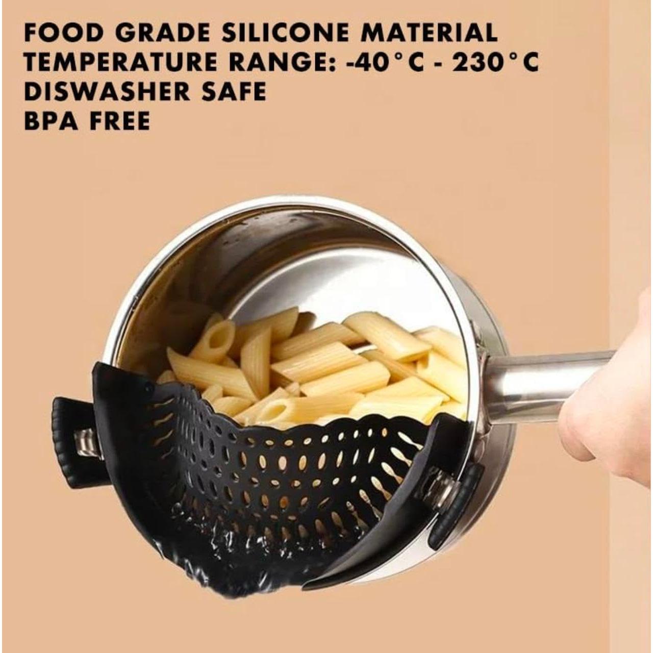 Colador de Silicona Clip On POLYKAY para Olla y Sartén