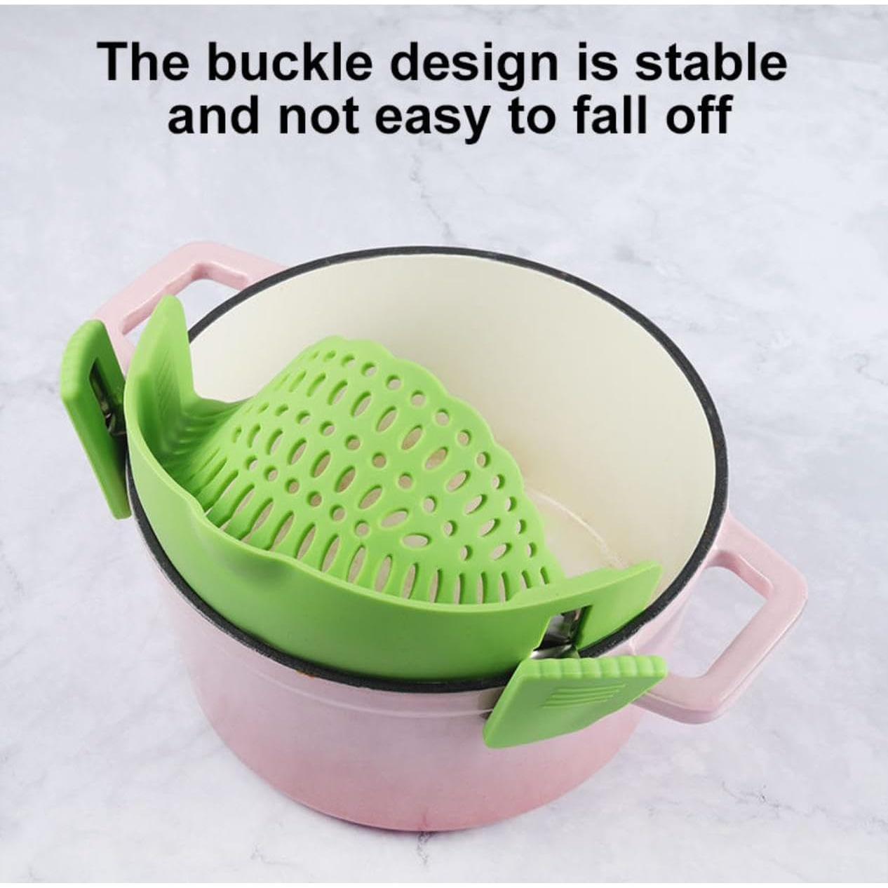 Colador de Silicona Clip On POLYKAY para Olla y Sartén