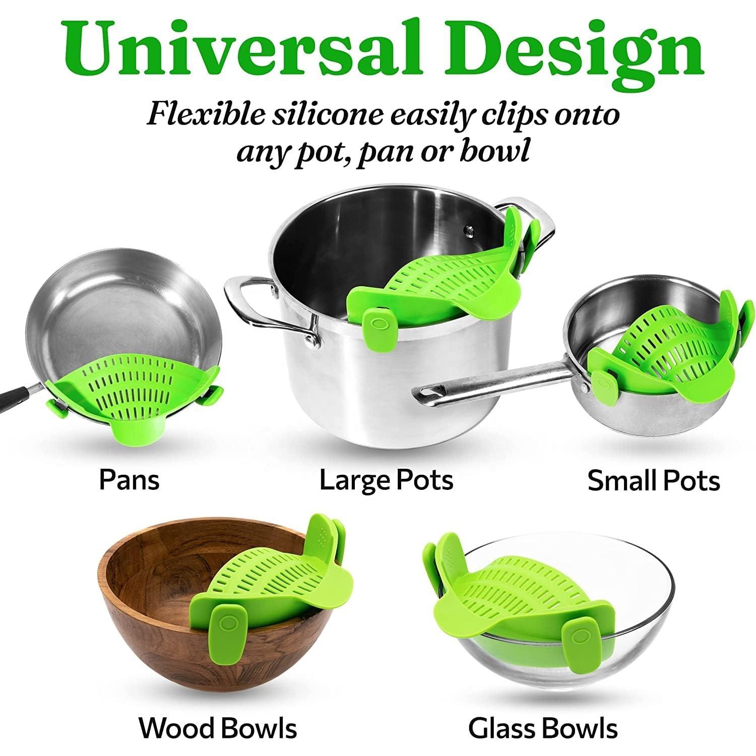 Colador de Silicona Clip On POLYKAY para Olla y Sartén