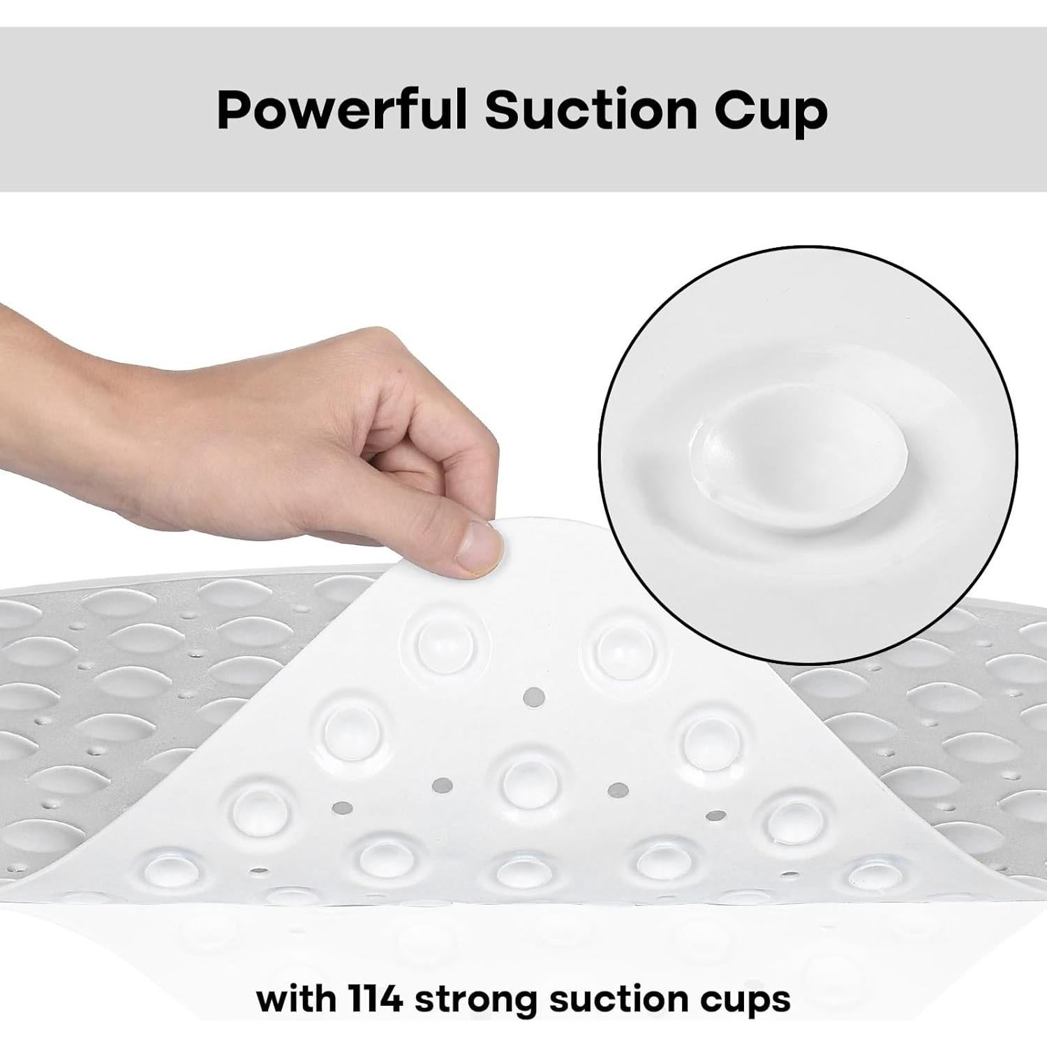 Alfombrilla de Ducha Antideslizante Triangular XIYUNTE 53.34 cm Blanca