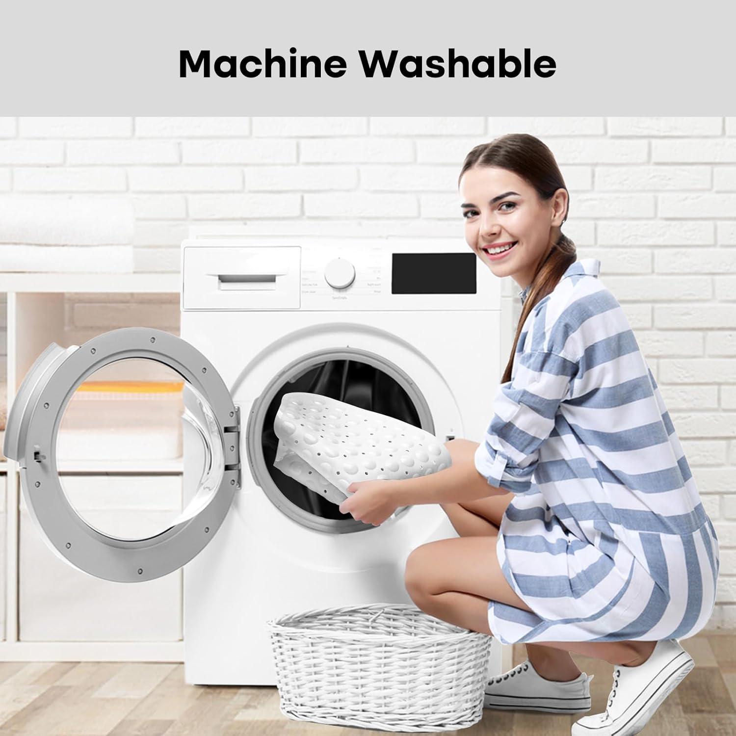 Alfombrilla de Ducha Antideslizante Triangular XIYUNTE 53.34 cm Blanca