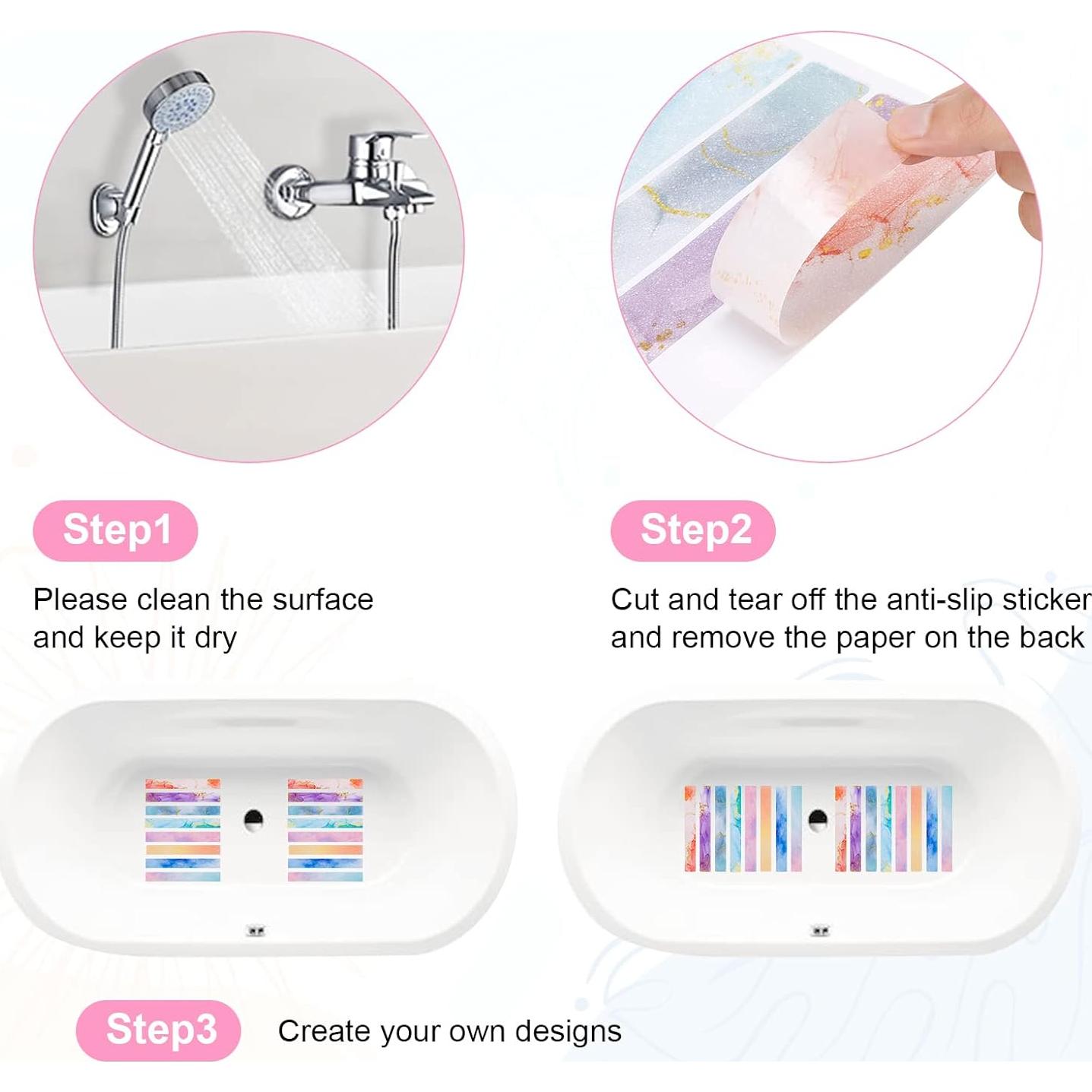 Pegatinas Antideslizantes Chenkaiyang 24 PCS Impermeables 20.1x2.5 cm