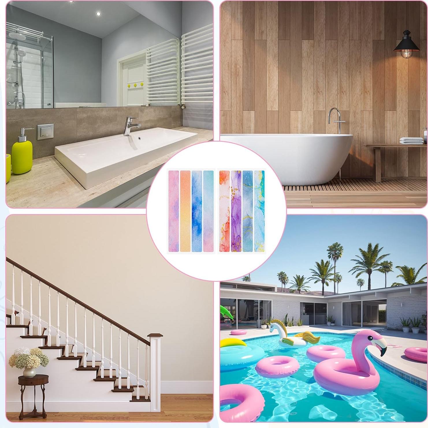 Pegatinas Antideslizantes Chenkaiyang 24 PCS Impermeables 20.1x2.5 cm