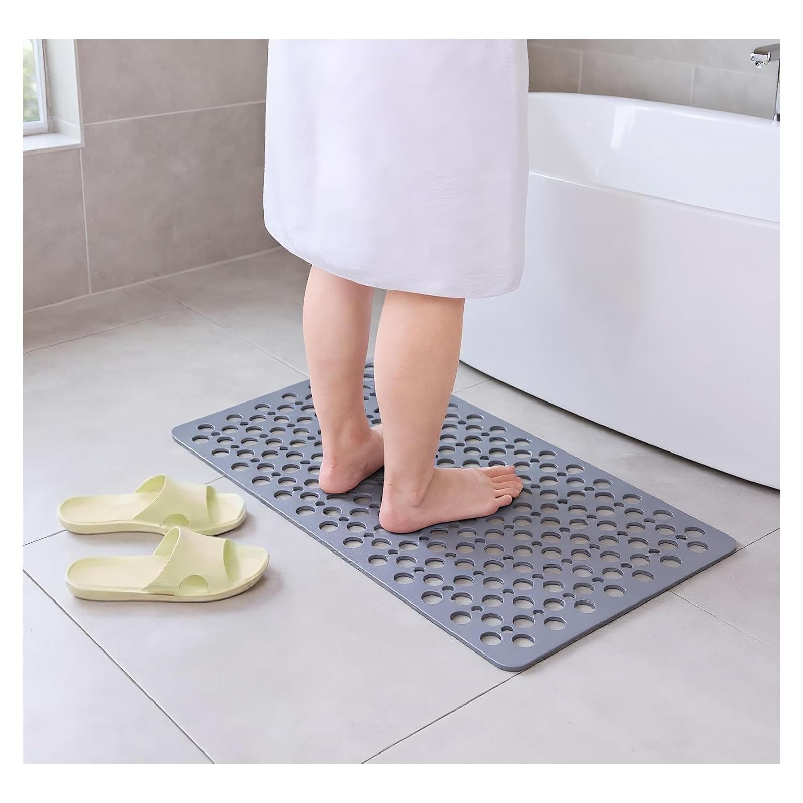 Alfombra de Baño Antideslizante TONBELYCH 76.2x43.2 cm Gris