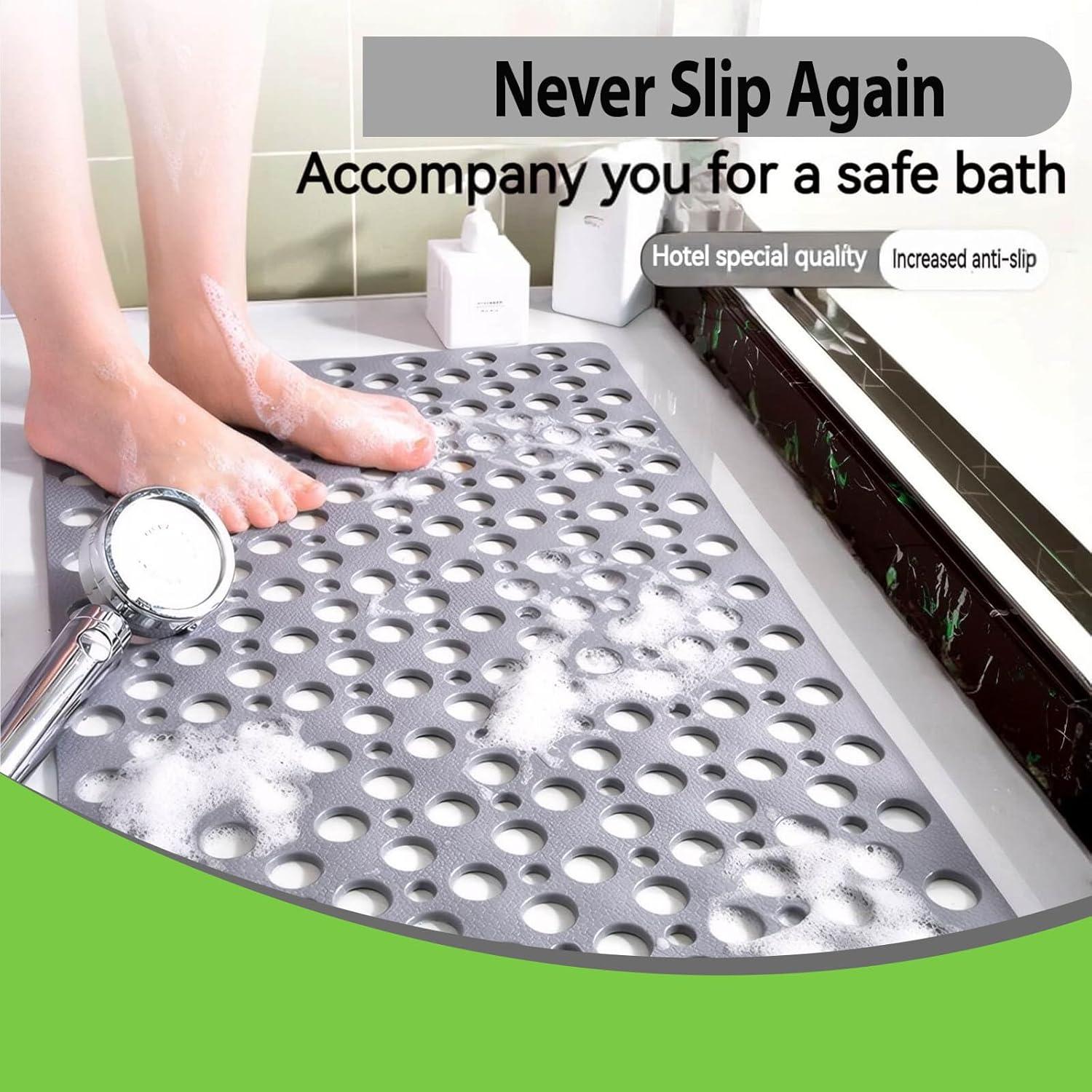 Alfombra de Baño Antideslizante TONBELYCH 76.2x43.2 cm Gris