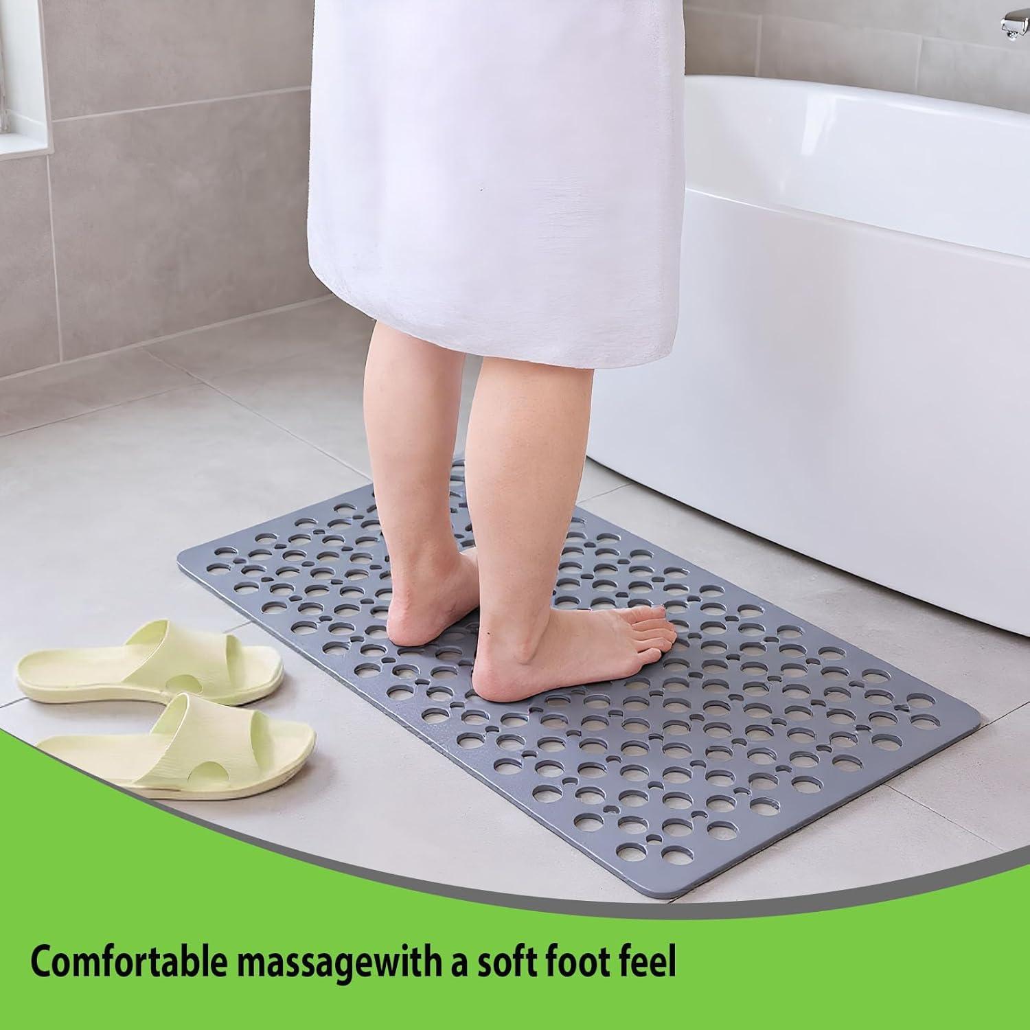 Alfombra de Baño Antideslizante TONBELYCH 76.2x43.2 cm Gris