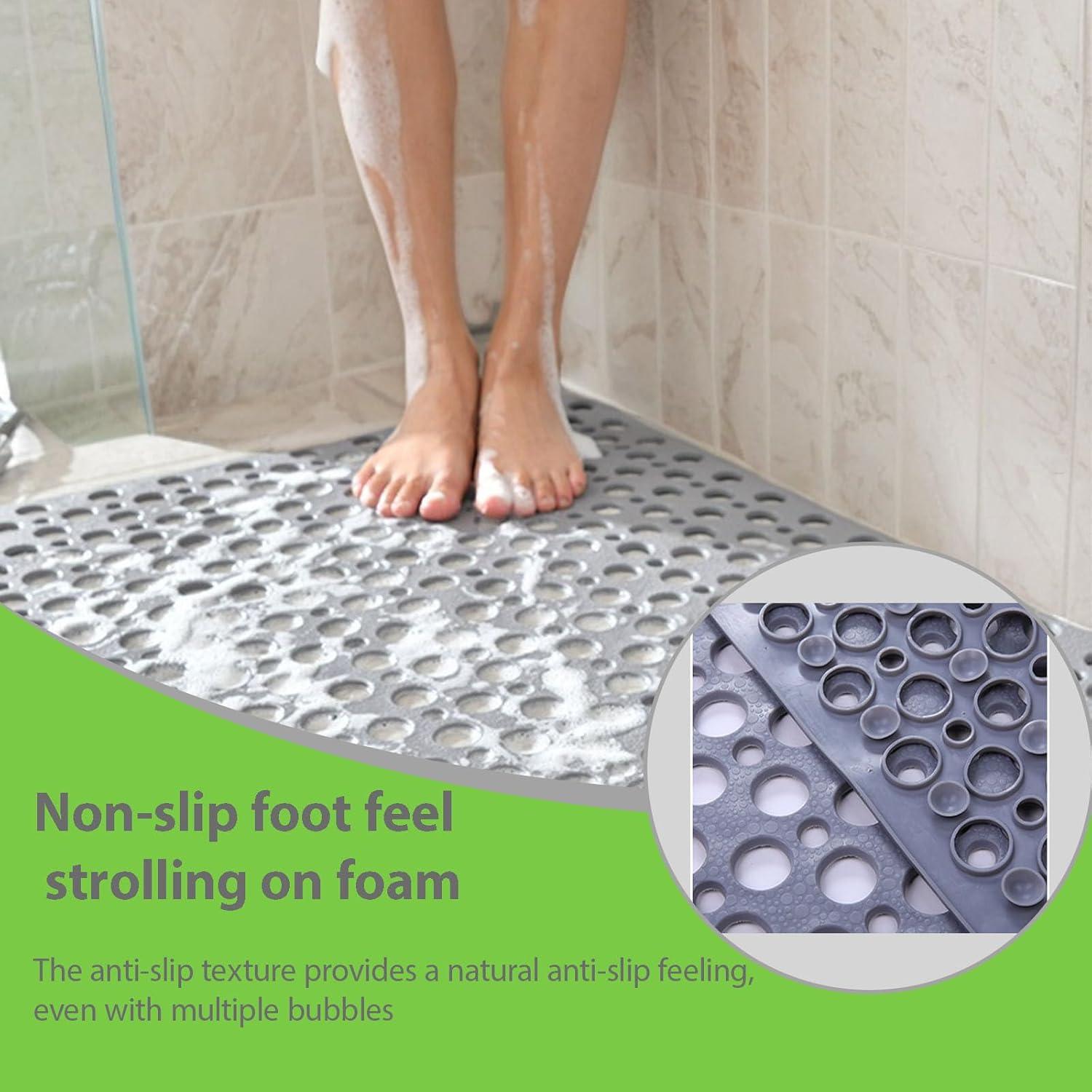 Alfombra de Baño Antideslizante TONBELYCH 76.2x43.2 cm Gris