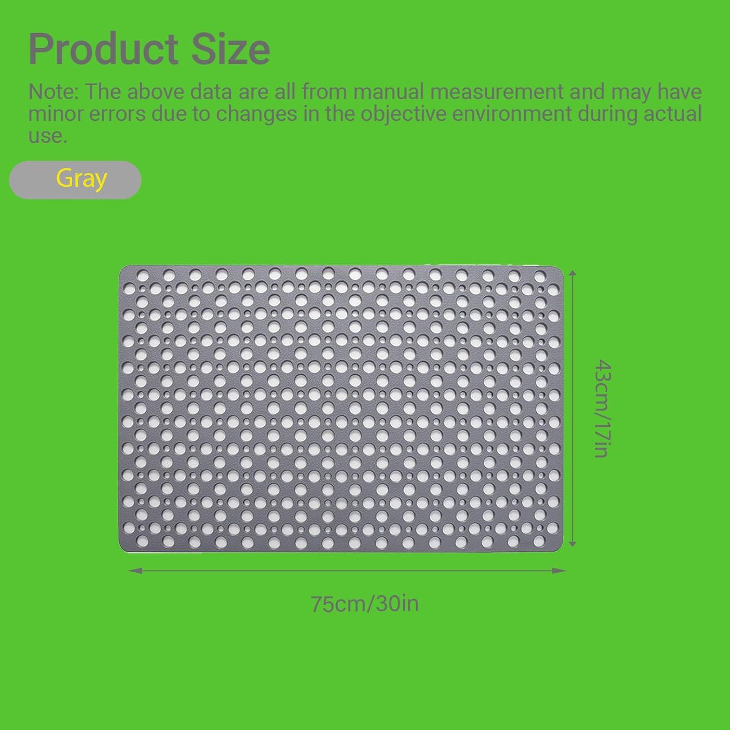 Alfombra de Baño Antideslizante TONBELYCH 76.2x43.2 cm Gris