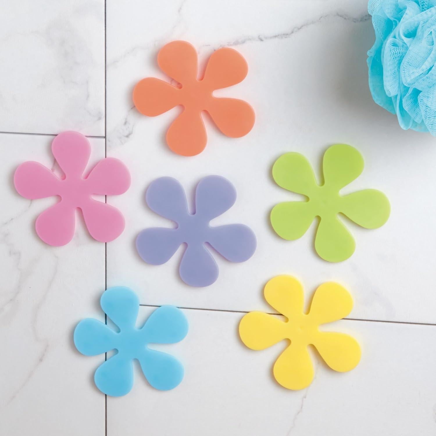 Treads Antideslizantes InterDesign Floral 10.16 cm Set de 8