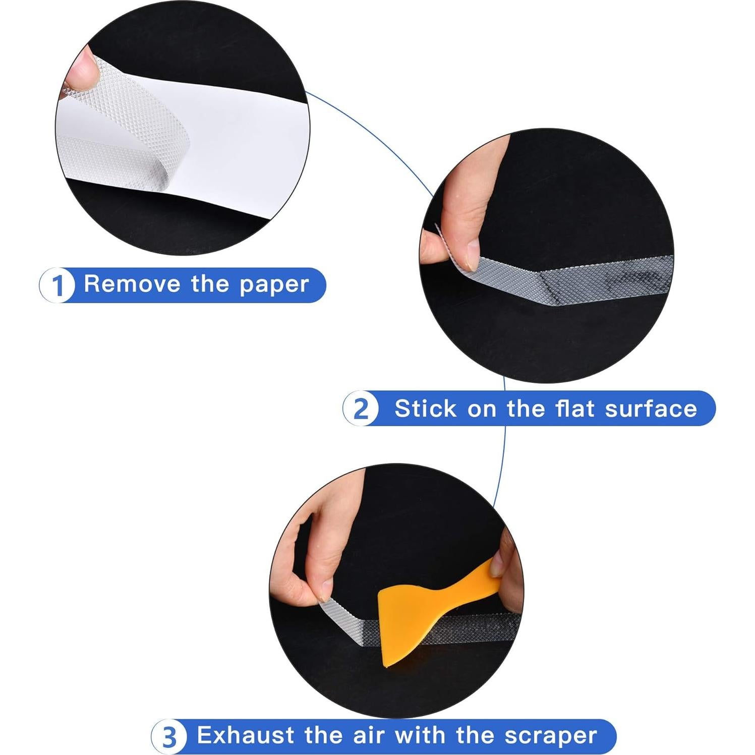 Pegatinas Antideslizantes Supkiir 24 PCS 38x2 cm para Baño