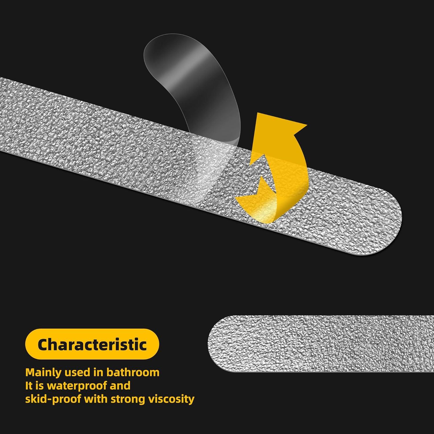 20 Calcomanías Transparentes Antideslizantes SANKEMU para Baño