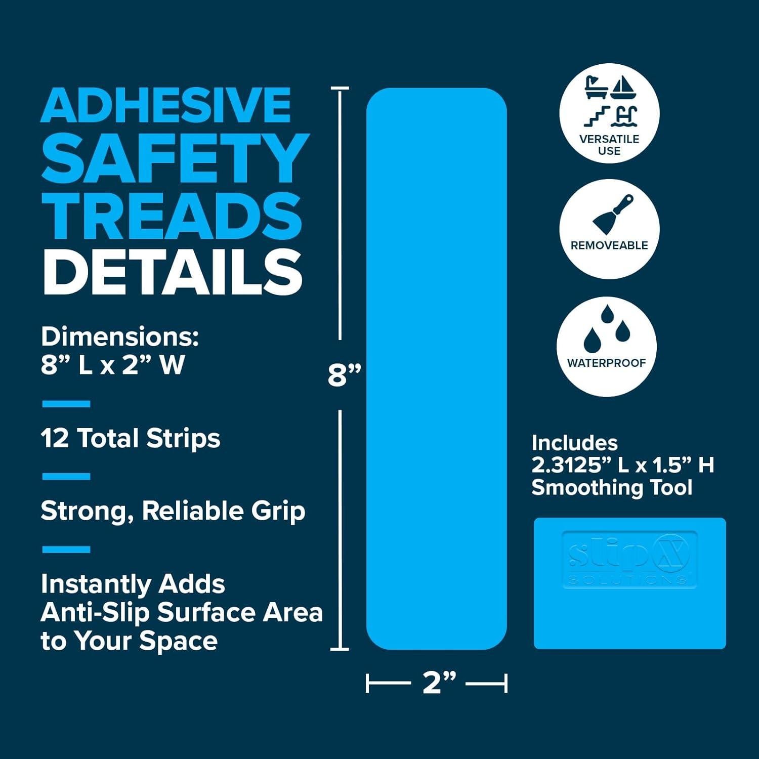SlipX Solutions Tread Antideslizante 20.32 cm - 12 Calcomanías