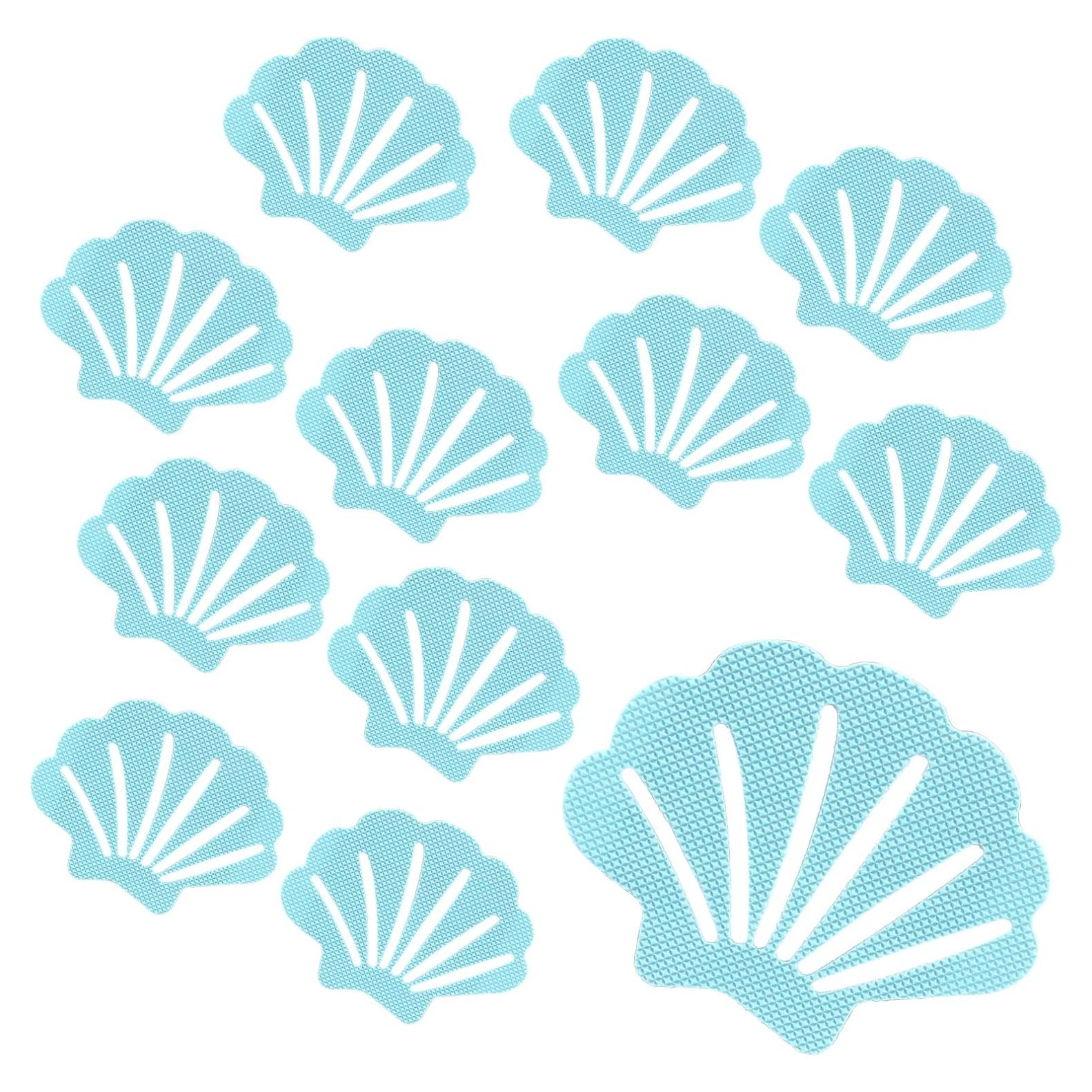 Calcomanías Antideslizantes Coufce para Baño Azul 12 Piezas