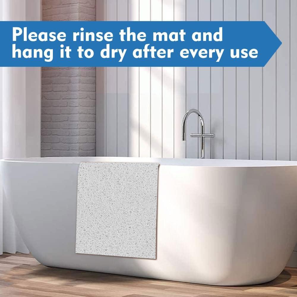 Alfombra de Ducha Antideslizante IQYIOLZ Gris 58.4x58.4cm