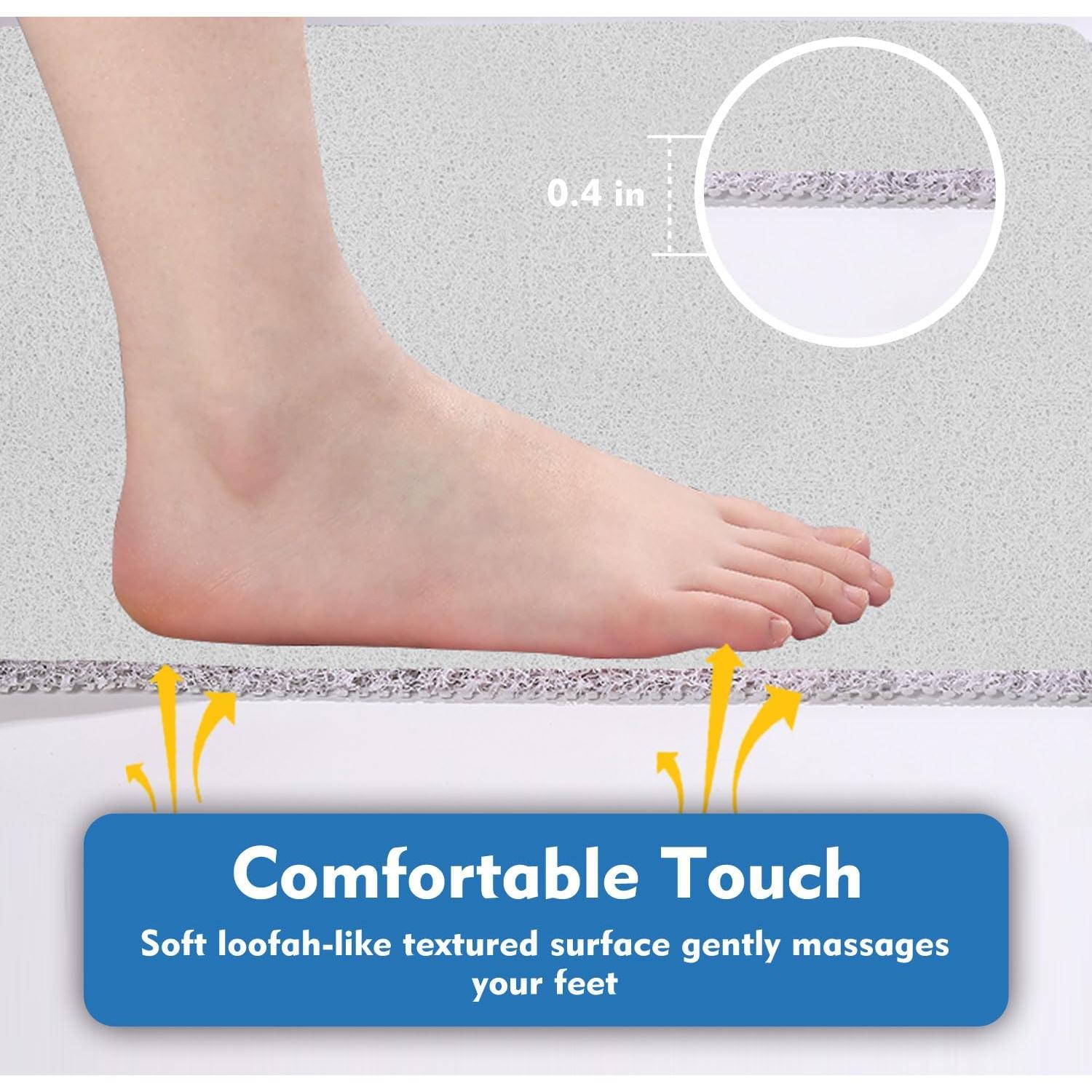 Alfombra de Ducha Antideslizante IQYIOLZ Gris 58.4x58.4cm