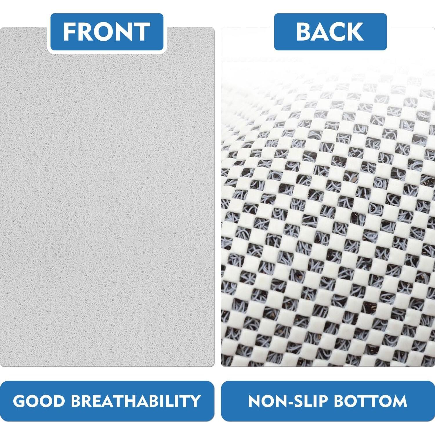 Alfombra de Ducha Antideslizante IQYIOLZ Gris 58.4x58.4cm