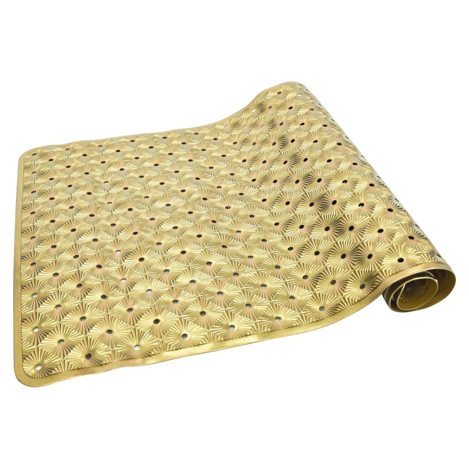Alfombra de Baño Antideslizante Zahari Home 68.6x38cm Dorado