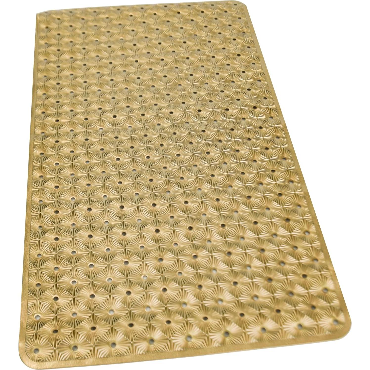 Alfombra de Baño Antideslizante Zahari Home 68.6x38cm Dorado