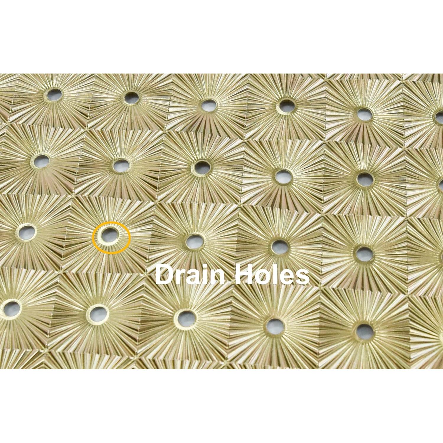 Alfombra de Baño Antideslizante Zahari Home 68.6x38cm Dorado