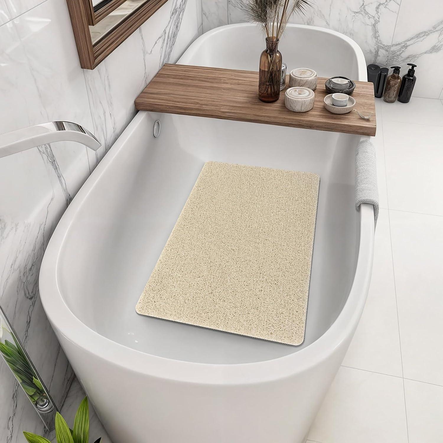 Alfombra de Baño Antideslizante Siloloom 61x41 cm Beige