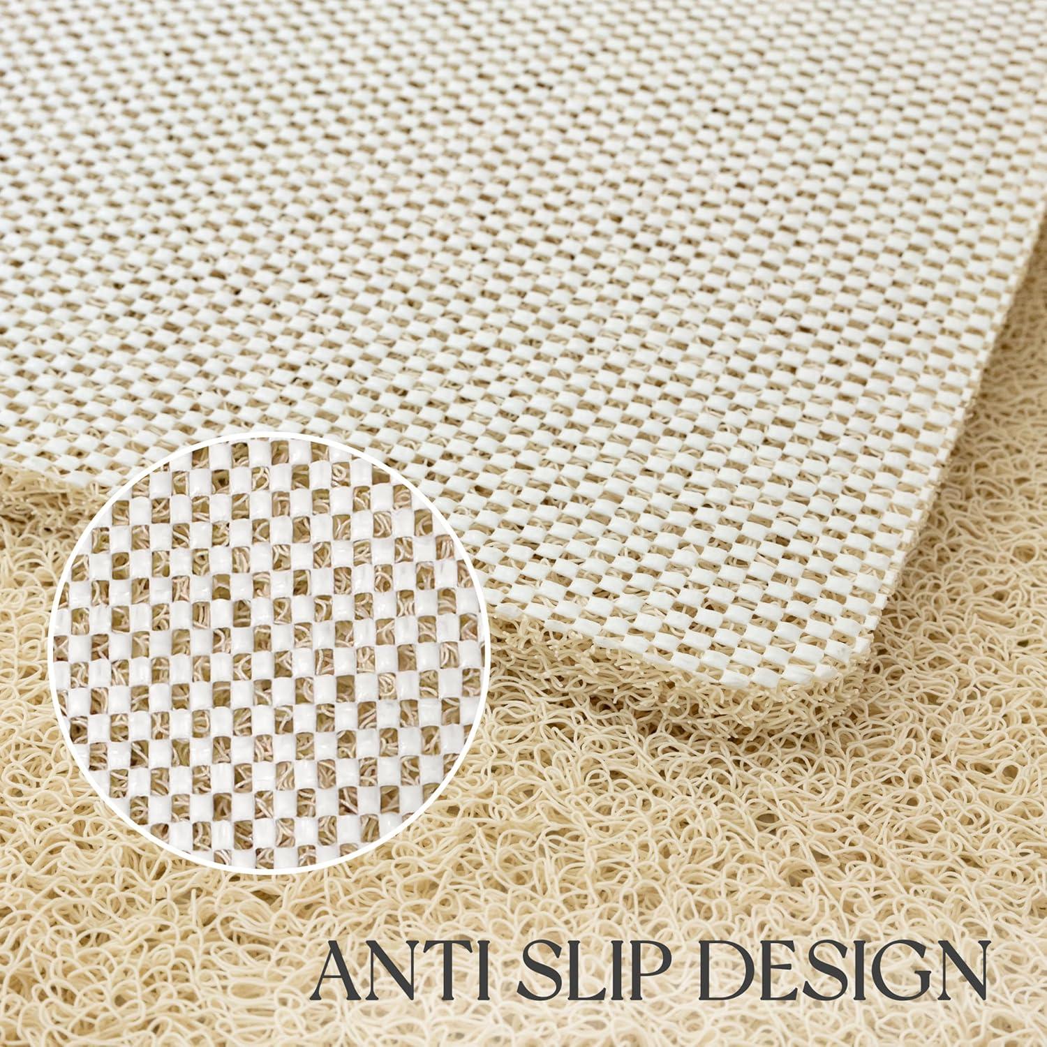 Alfombra de Baño Antideslizante Siloloom 61x41 cm Beige