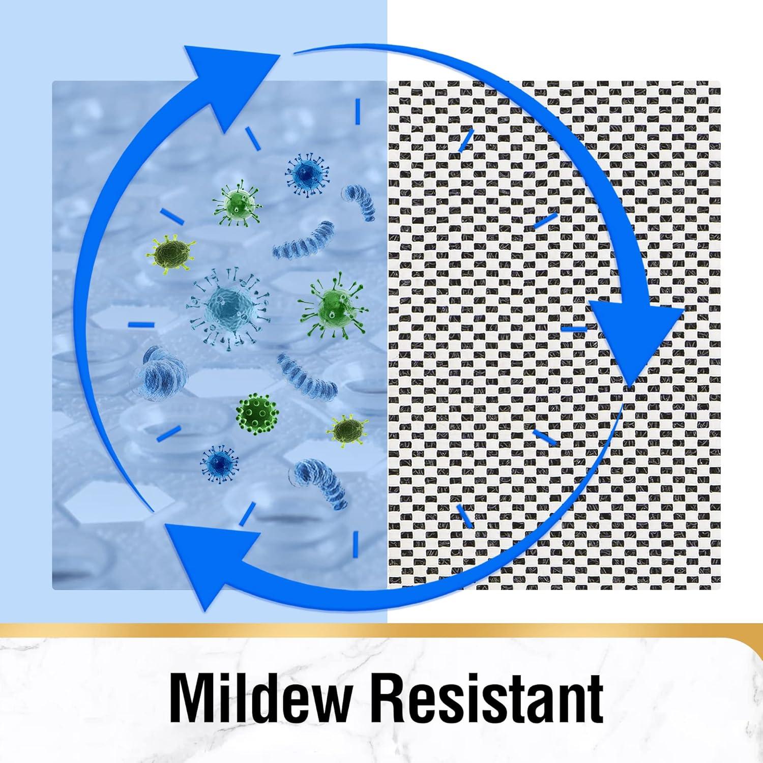 Alfombrilla de Ducha Antideslizante HITSLAM 81x61 cm Negra