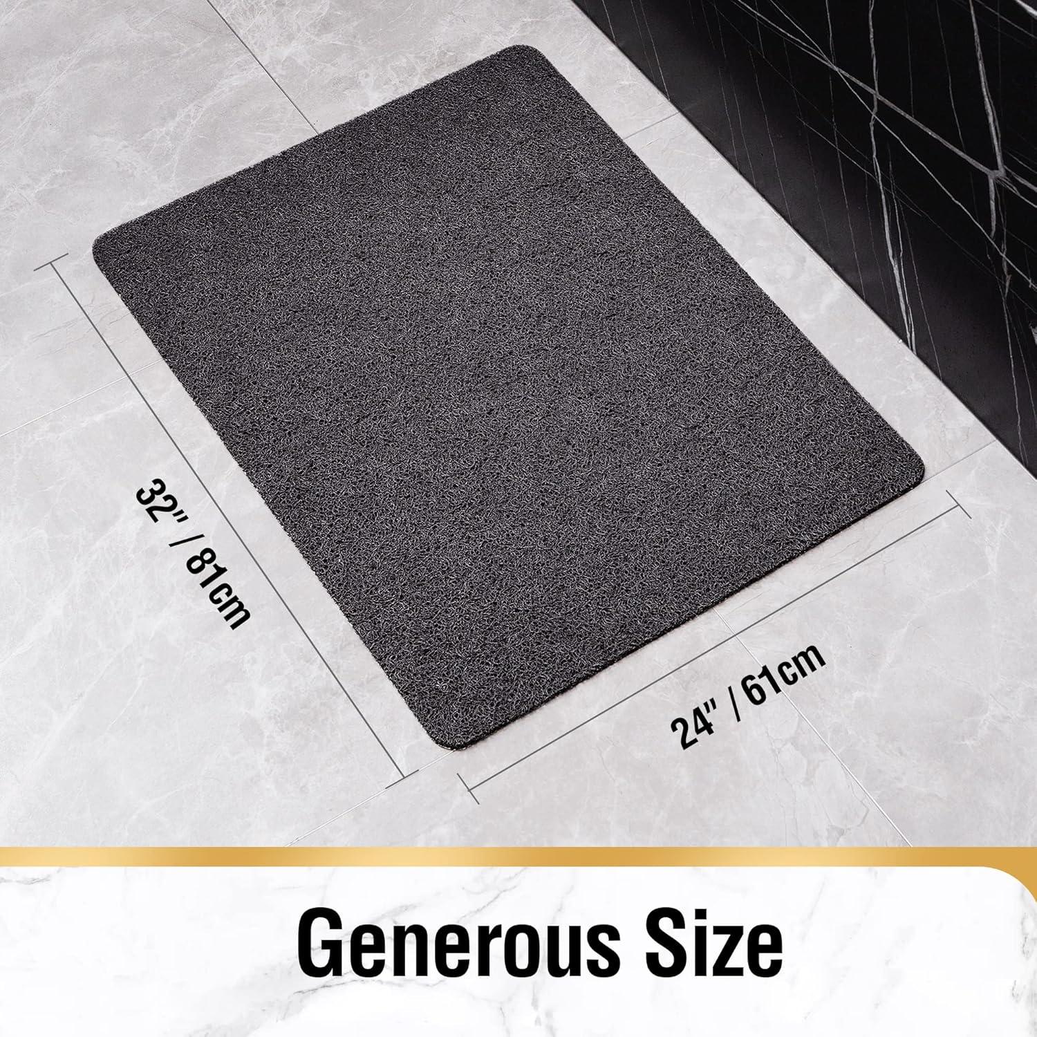 Alfombrilla de Ducha Antideslizante HITSLAM 81x61 cm Negra