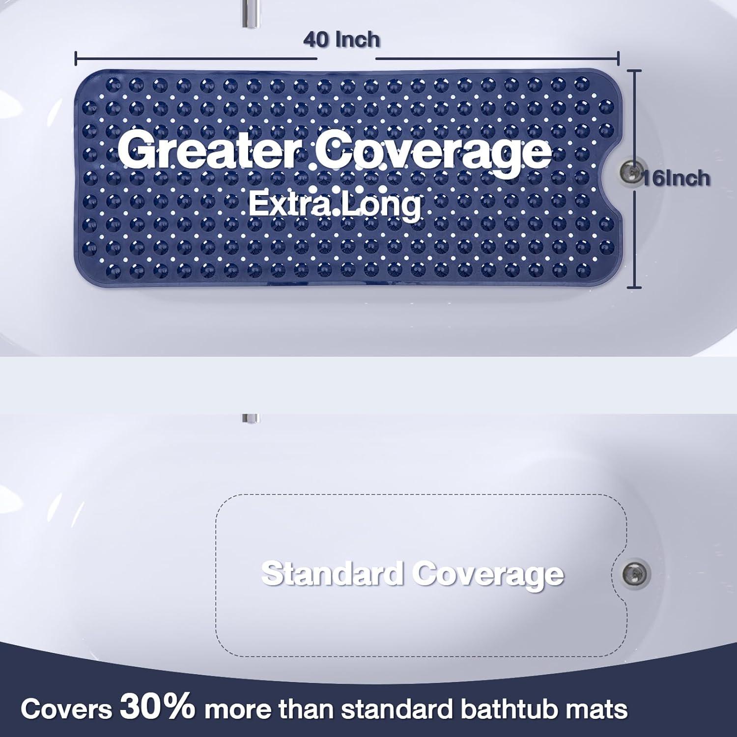 Alfombrilla de Baño Antideslizante Naoloture 101.6x40.6cm Azul Marino