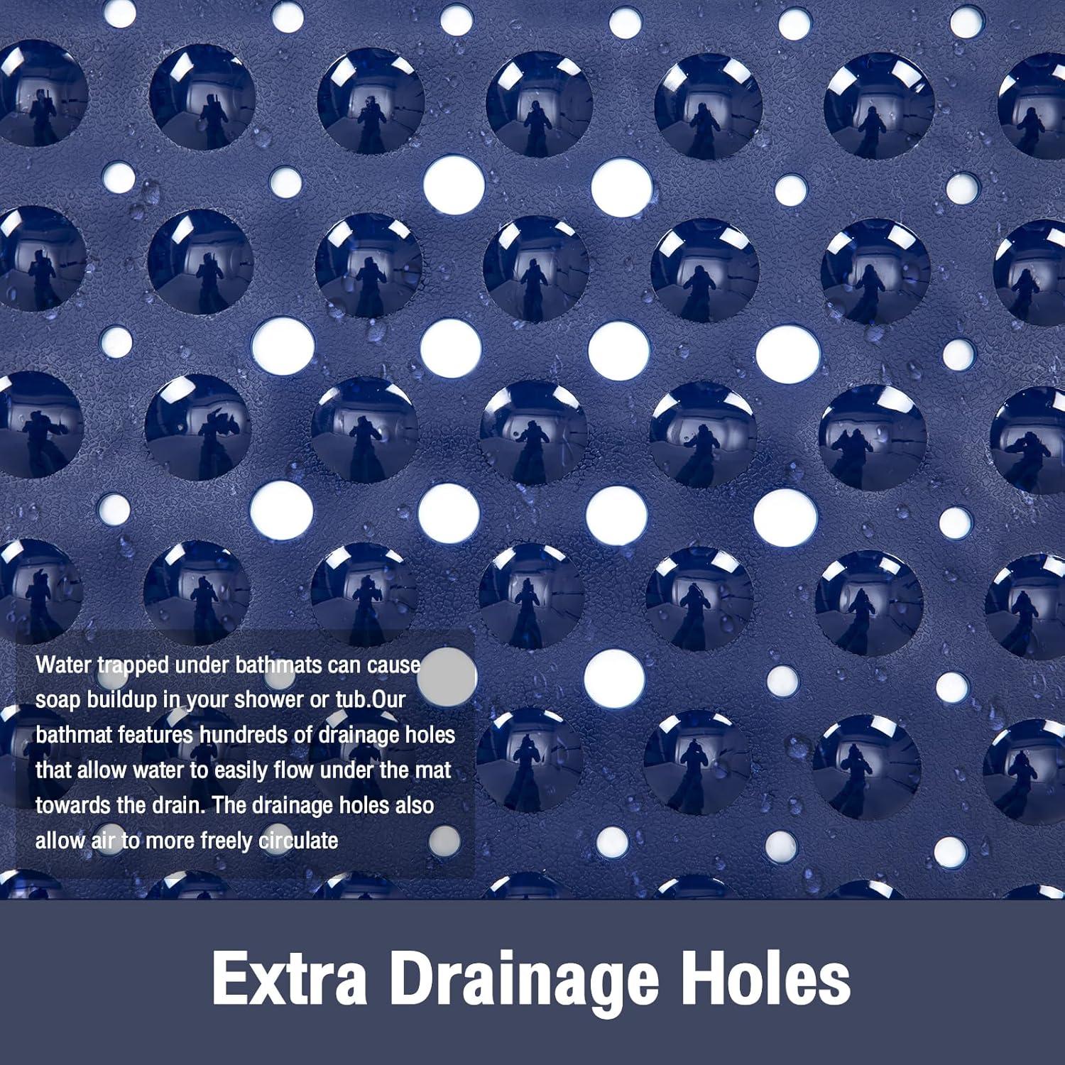 Alfombrilla de Baño Antideslizante Naoloture 101.6x40.6cm Azul Marino